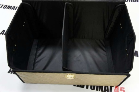 Органайзер  багажника кофр экокожа бежевый с бежевой ниткой 50 x 30 x 30см MAXIMAL Middle    фото 5