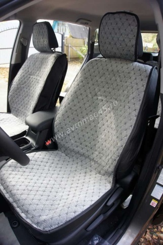 Чехлы  накидки на сиденье вельвет серый комплект 5шт    фото 9