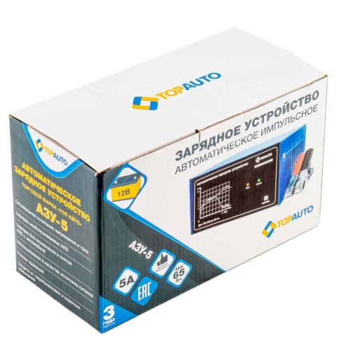 Top Auto  зарядное устройство АЗУ-5 12В до 65А/ч гарантия 12мес    фото 6