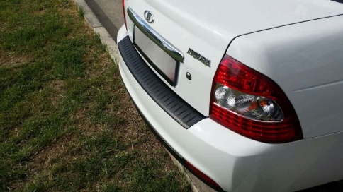 STYLE  Накладка на задний бампер Лада Приора ВАЗ 2170 седан 2007-2014г  фото 6