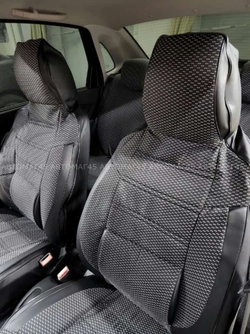 Авточехлы  Лада Granta Гранта до 08.2018г 1/1 2/3 жаккард черный г.Ростов  фото 8