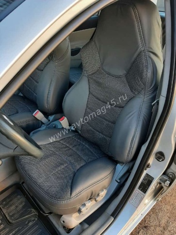 Recaro  чехлы универсальные экокожа серая жакккард серый комплект    фото 2