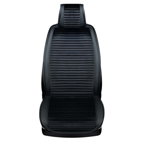 Страйпс  Накидки на сиденье без спинки велюр полоска черный комплект 5шт   фото 3