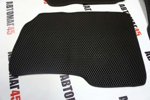 EVA ЭВА  коврики в салон УАЗ Patriot Патриот 2005-2014г черные рисунок ромб комплект 5шт    фото 3