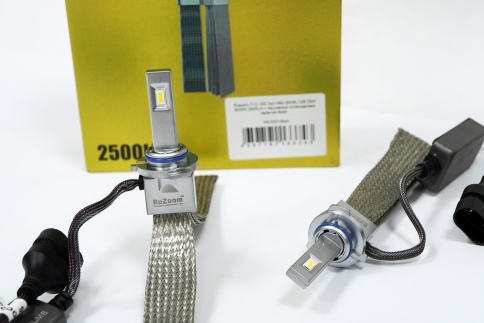 Ruzoom T12 LED 2шт HB4 (9006) 12В 25W 6000K 2500Lm с пассивным охлаждением гарантия 6мес    фото 4