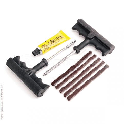 Autoprofi  набор для ремонта бескамерных шин  клей шило рашпиль жгуты фото 1