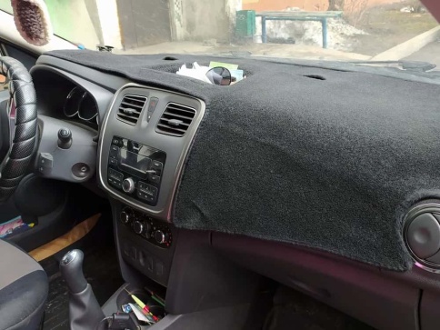 Накидка на панель Renault Logan Рено Логан 2014-2022г карпет  фото 1