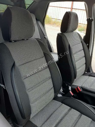 Авточехлы  Datsun Датсун 1/1 жаккард черно-серый Ижевск   фото 7