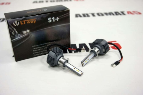 S1+ LTway чип CSP LED 2шт H1 12В 16W 4300К 1800Lm гарантия 4мес     фото 1