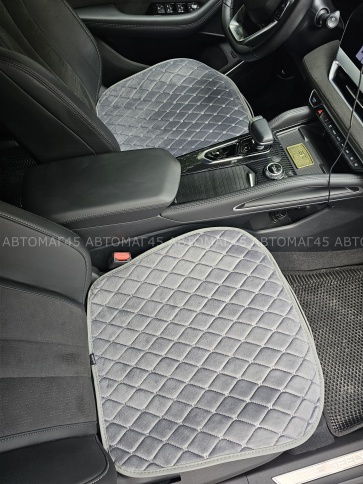 Maximal  Накидка на сиденье велюр серый с язычком 55 x 50 см 1шт    фото 4