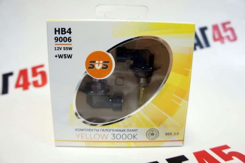 SVS  лампа HВ4 Yellow 12V 55W 3000K 2шт    фото 3