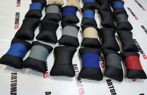 Подушка  под шею экокожа и ткань    фото 10