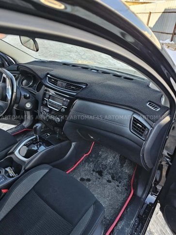 Накидка на панель Nissan Qashqai Ниссан Кашкай J11 2013-2022г карпет  фото 5