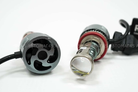 Ruzoom A80 светодиодные лампы LED линза модуль 2шт H11 12В 45W 5700K 4500Lm гарантия 6 мес фото 6