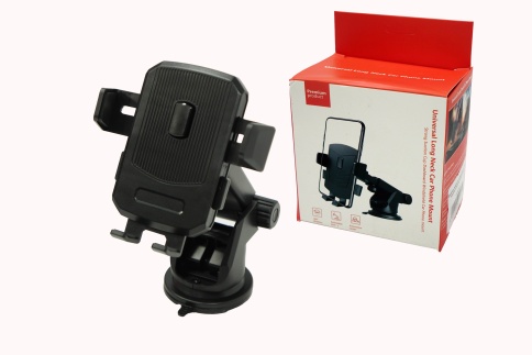 Держатель телефона на лобовое стекло и панель магнитный поворотный черный BH06-10 фото 2