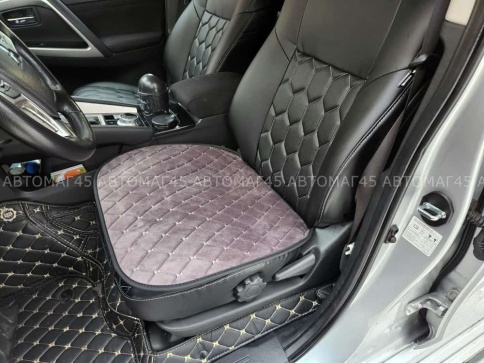 Maximal  Накидка на сиденье на силиконе велюр серый 55 x 50 см 1шт    фото 1