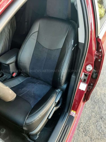 PSV  Авточехлы  Toyota Corolla Тойота Королла 2013-2019г экокожа алькантара черная ромб    фото 5