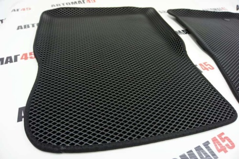 EVA ЭВА 3D коврики в салон Chevrolet Lacetti 2004-2013 г черный рисунок ромб комп 5шт CITY фото 3