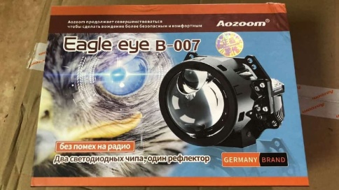 Aozoom  A3+ MAX Eagle eye B-007 светодиодные Би-Led линзы 3.0" 12V 35W 5500K 4000Lm гарантия 12 мес фото 7