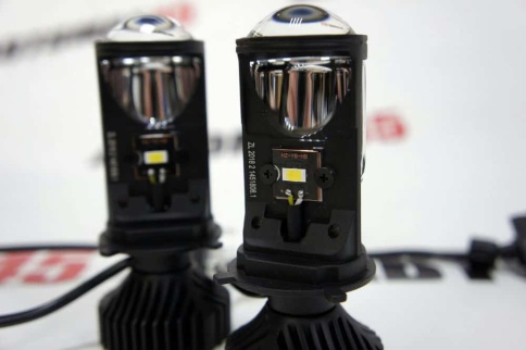 LTway  светодиодные лампы LED линза модуль 2шт H4 12В 30W 5000K 6000Lm с обманкой гар 8мес фото 7