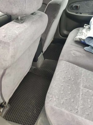 EVA ЭВА  коврики в салон Kia Spectra 2004-2011г черные рисунок ромб компл 5шт фото 2