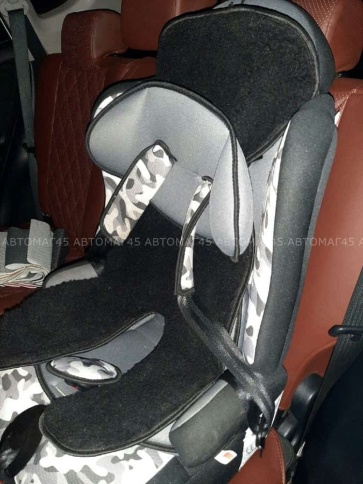 Накидка на детское сиденье короткий ворс черный шерсть 80% 1шт     фото 4