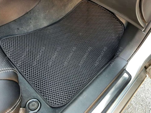 EVA ЭВА  коврики в салон Toyota Avensis 2-е поколение 2003-2008г черный рисунок ромб комплект 5шт фото 2