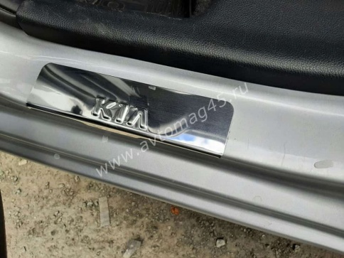Dollex  Накладки на пороги  Kia Rio Киа Рио 2011г-2017г 4 шт нержавейка    фото 4
