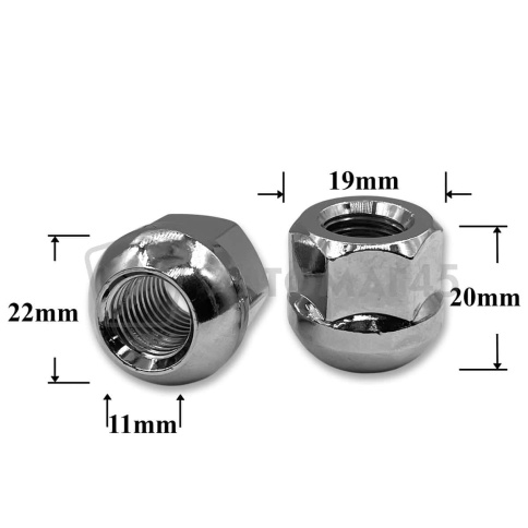 T0504 Гайка колесная иномарки М12*1,5*20 кл.19 сфера R12 откр. CH 221S фото 1