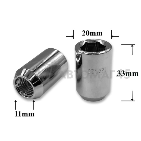 T0524 Гайка колесная иномарки М12*1,25*33 под ключ-адаптер шестигранник CH 98-0116 фото 1