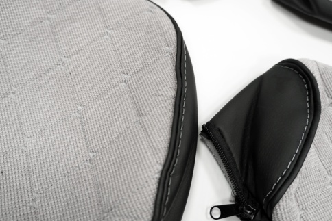 Авточехлы  Toyota Camry Тойота Камри 2012-2018г кузов V50-55 экокожа вельвет черно-серый ромб    фото 5