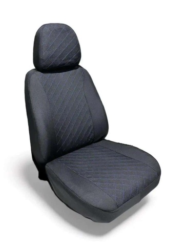 Авточехлы  ВАЗ 2109 2114 2115 Нива пятидверная до 2019г жаккард черный с синей ниткой ромб Барс   фото 4