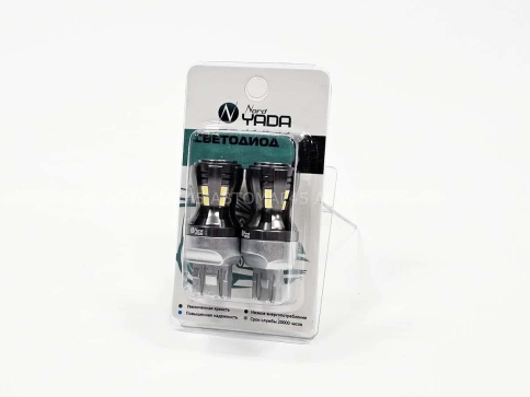 Nord Yada  лампа светодиодная T20 21/5W 14 SMD Canbus без цоколя 5000K 420Lm двухконт белая 2шт фото 2