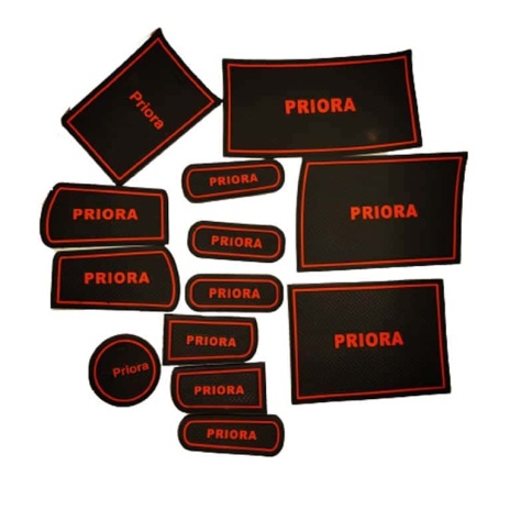 Коврики в ниши Лада Lada Приора Priora 1 красные буквы 13пр. брак фото 2