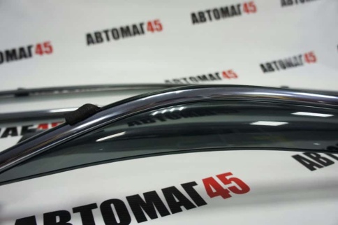 Дефлекторы окон Toyota Camry V50-55 Тойота Камри V50-55 2011-2018г с хромом комплект 4шт    фото 6