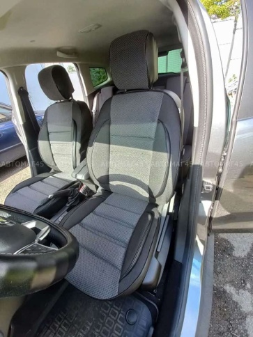 Авточехлы  Renault Duster Рено Дастер 11.2020-2022г  жаккард черно-серый Ижевск фото 7