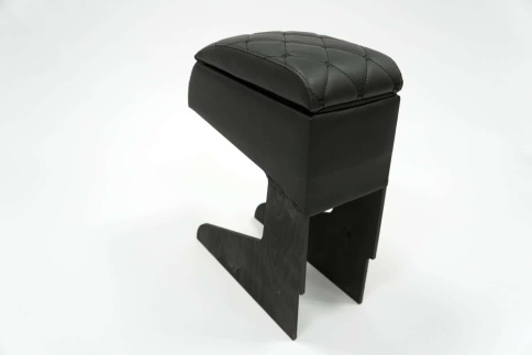 Подлокотник уни Ваз 2110 Almera Accent Logan Dust 10-21г 1пок Kaptur Larg черн с черн.н. ромб экокож фото 2