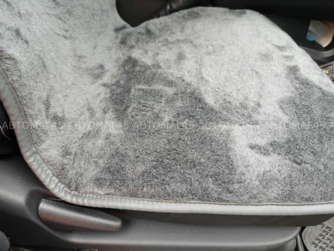 Рус Автотренд  Накидка на сиденье короткий ворс серый шерсть 40% размер XL 148х57см 2шт    фото 7