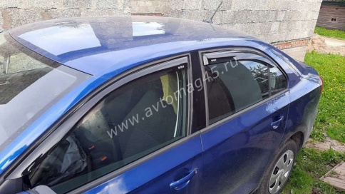 VAD  дефлекторы окон Volkswagen Polo Поло Лифтбэк 2020-2022г Skoda Rapid Рапид 2012-2023г компл 4шт фото 5