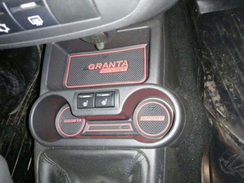 Коврики в ниши Лада Гранта Lada Granta FL 2018-2025г красные буквы 13пр. фото 2