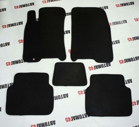 EVA ЭВА  коврики в салон Chevrolet Lacetti 2004-2013г черный рисунок ромб комплект 5шт    фото 3