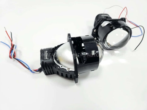 Ruzoom AS001 2024  светодиодные Би-Led линзы 3.0" 12V 60-65W 6000K 4400Lm 2 чипа гарантия 12 месяцев фото 2