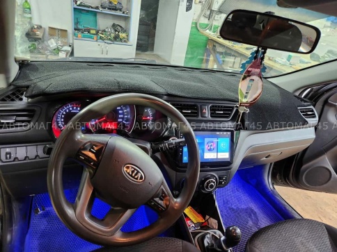 Накидка на панель Kia Rio Киа Рио 2011-2017г карпет Maximal фото 2