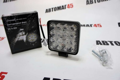 Allroad  фара светодиодная 6000К 1400Lm 10-30V  16 диодов 48Вт дальний свет 1шт гарантия1 мес  фото 1