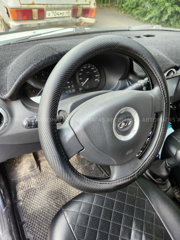 SALMAN  оплетка руля M экокожа (карбон) 36-38см  GYC-36  фото 3