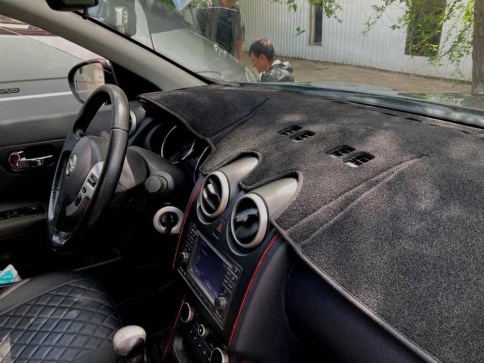 Накидка на панель Nissan Qashqai Ниссан Кашкай J10 2006-2013г карпет  фото 5
