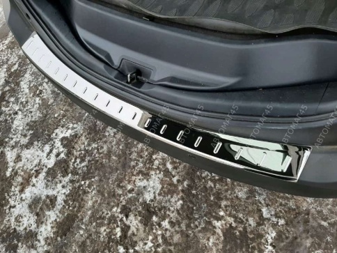 Накладка  на задний бампер Toyota RAV4 XA40 2013-2015г до рестайлинг нержавейка хром 1шт   фото 6