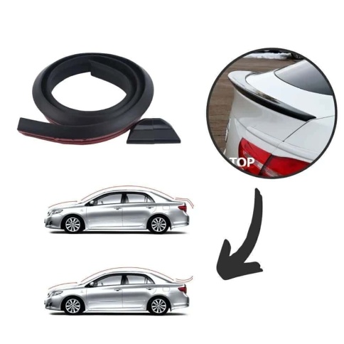 SAMURAI Спойлер для багажника универсальный 1,4м черный  фото 6