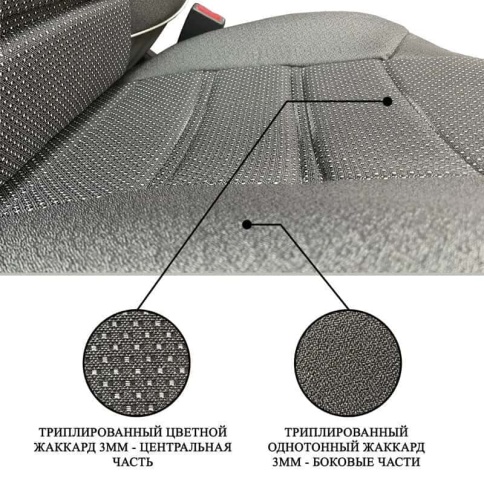 Авточехлы  Chevrolet Lacetti Лачетти Daewoo Gentra Дэу Джентра жаккард серый A10   фото 4