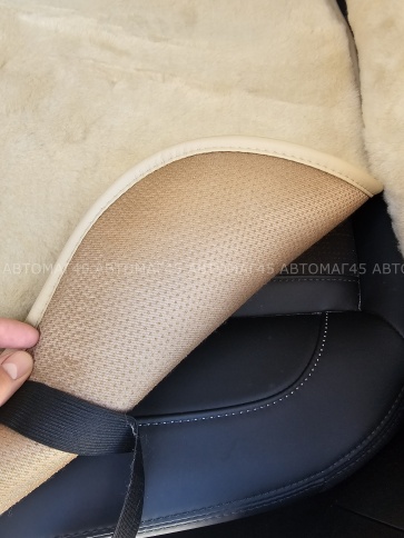 Рус Автотренд  Накидка  задний ряд короткий ворс бежевый шерсть 40% 3шт   фото 5